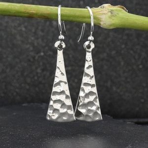 KG SILVER by KARAMARIE Hammered Sterling Earrings